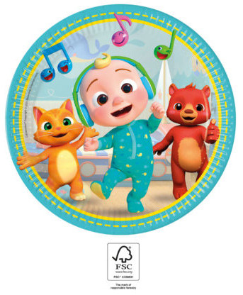 Cocomelon Music Pappteller 8er-Set, 23 cm, FSC