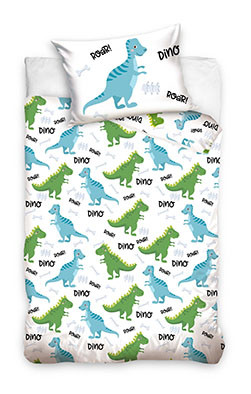 Dinosaurier Roar Kinderbettwäsche-Set 90x120 cm, 40×60 cm