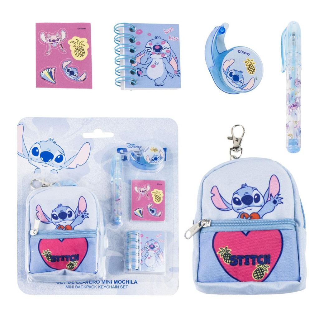 Disney Lilo und Stitch Ananas  Mini-Taschenschlüsselanhänger-Set