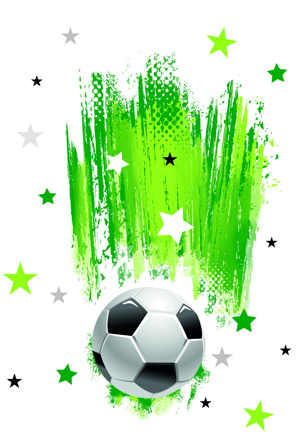 Fußball With Stars Papier Tischdecke 120x180 cm