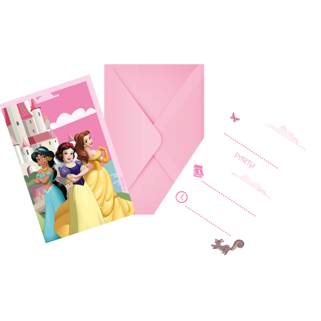 Disney Prinzessin Create Your World Party Einladungen 6 Stk FSC