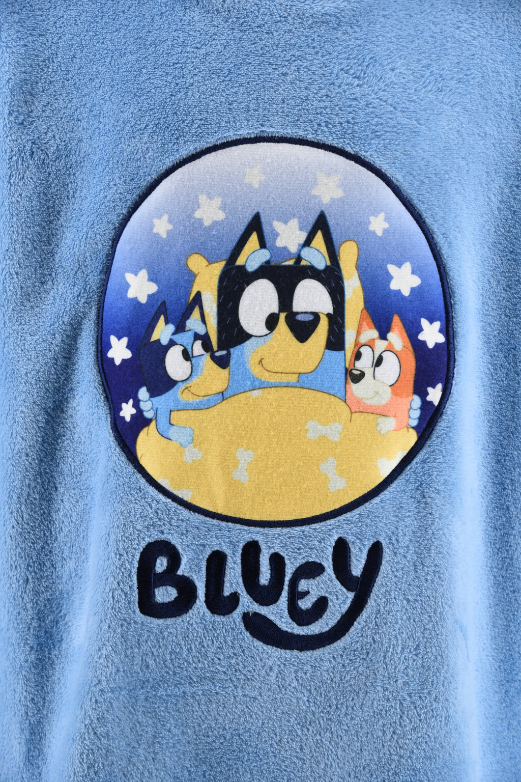 Bluey Stars Schlüpf-Plüsch-Fleecedecke, Poncho 3/5 Jahre