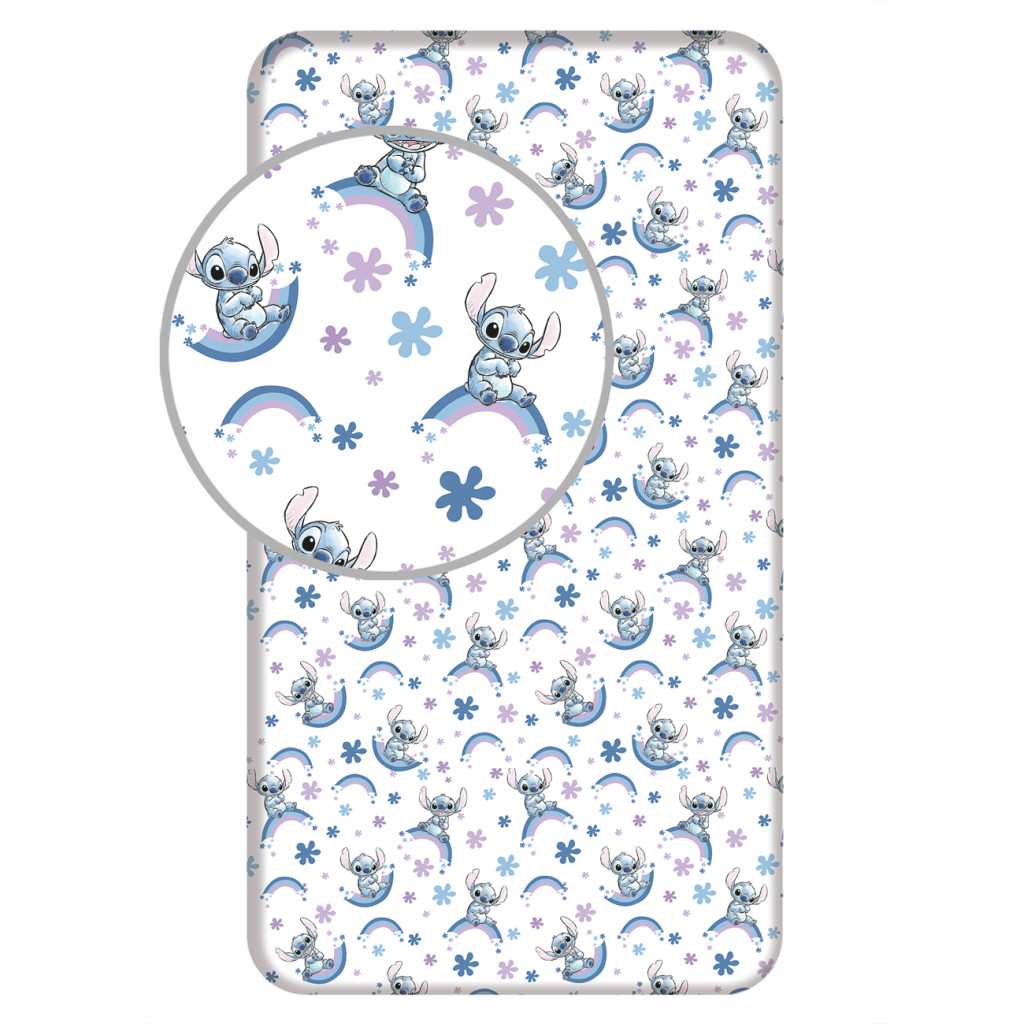 Disney Lilo und Stitch Rainbow Spannbetttuch 90x200 cm