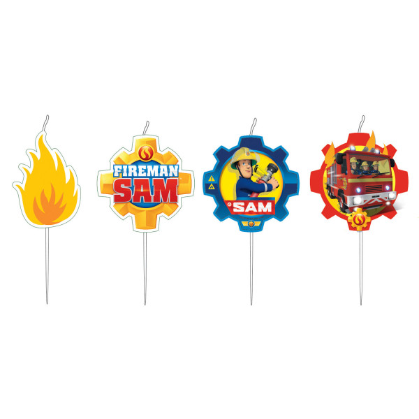 Feuerwehrmann Sam Red Kuchkerzen Set 4er