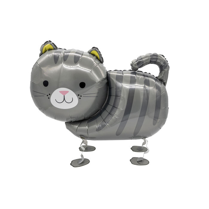 Katze Grey laufender Folienballon 75 cm