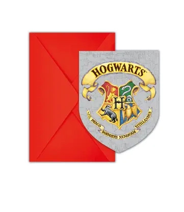 Harry Potter Hogwarts Houses Party-Einladung 6er-Set FSC