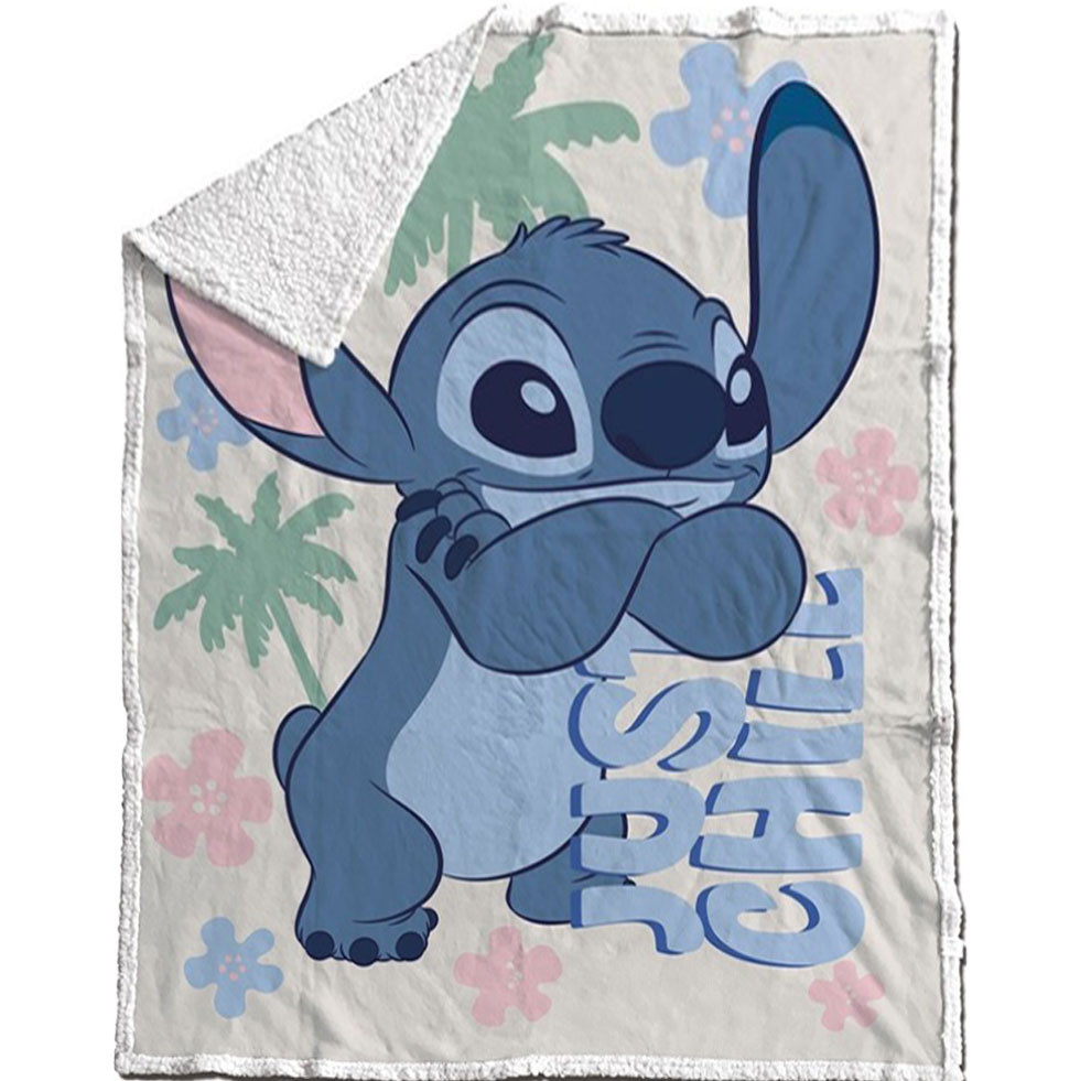 Disney Lilo und Stitch Just Chill Sherpa Decke 130x170cm