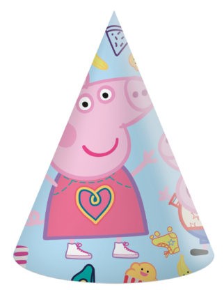 Peppa Wutz Messy Play Partyhut, Schako (6er-Pack)