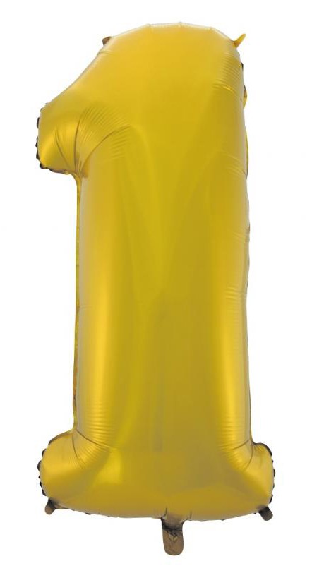 Nummer Gold Mat Goldene Nummer 1 Folienballon 92 cm Nummer Gold Mat Goldene Nummer 1 Folienballon 92 cm