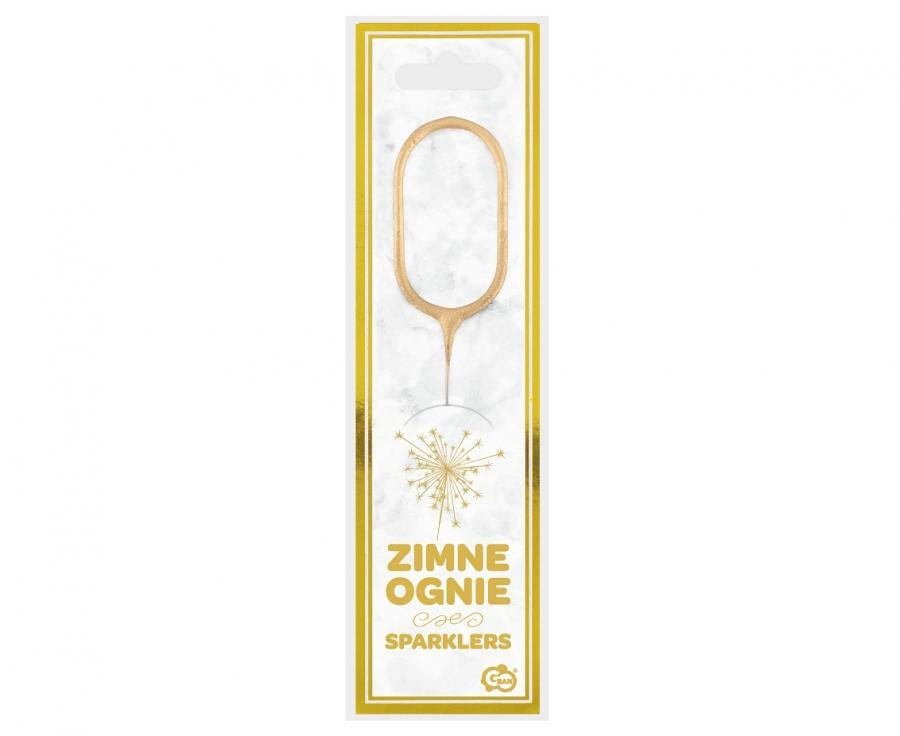 Nummer Gold Goldene Ziffer 0 Wunderkerze 17 cm