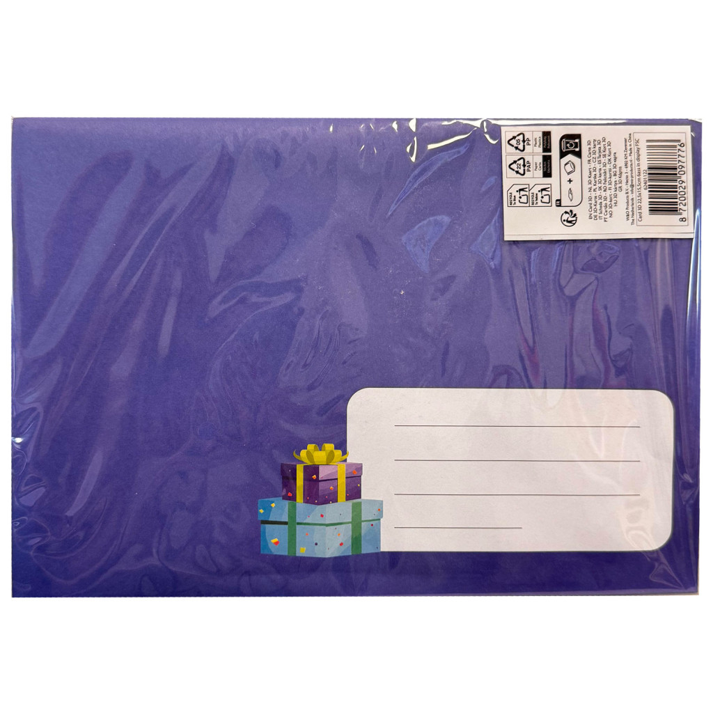 Farbe Blue Geschenk 3D Grußkarte
