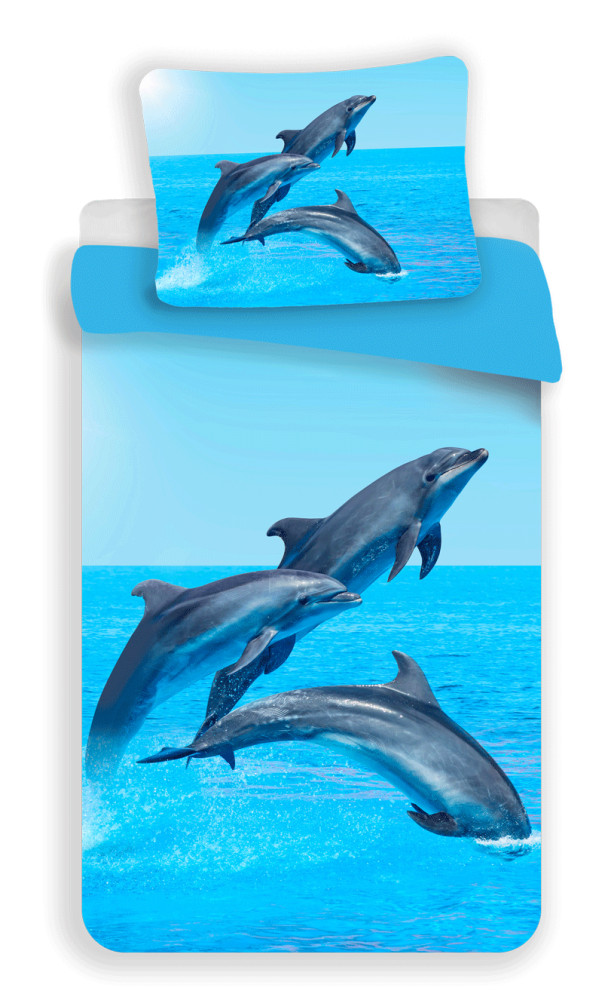 Delfin Trio Bettwäsche 140×200cm, 70x90 cm Mikrofaser