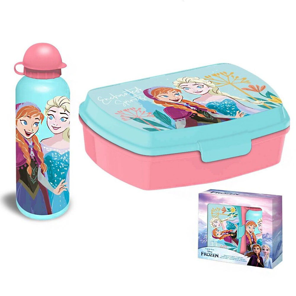 Disney Eiskönigin Enchanted Sandwichbox + Aluminiumflasche Set