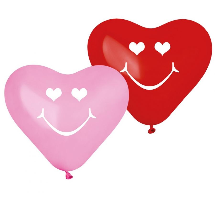 Liebe Smiling Hearts, Herzballon, 5 Stk 10 Zoll (25 cm)