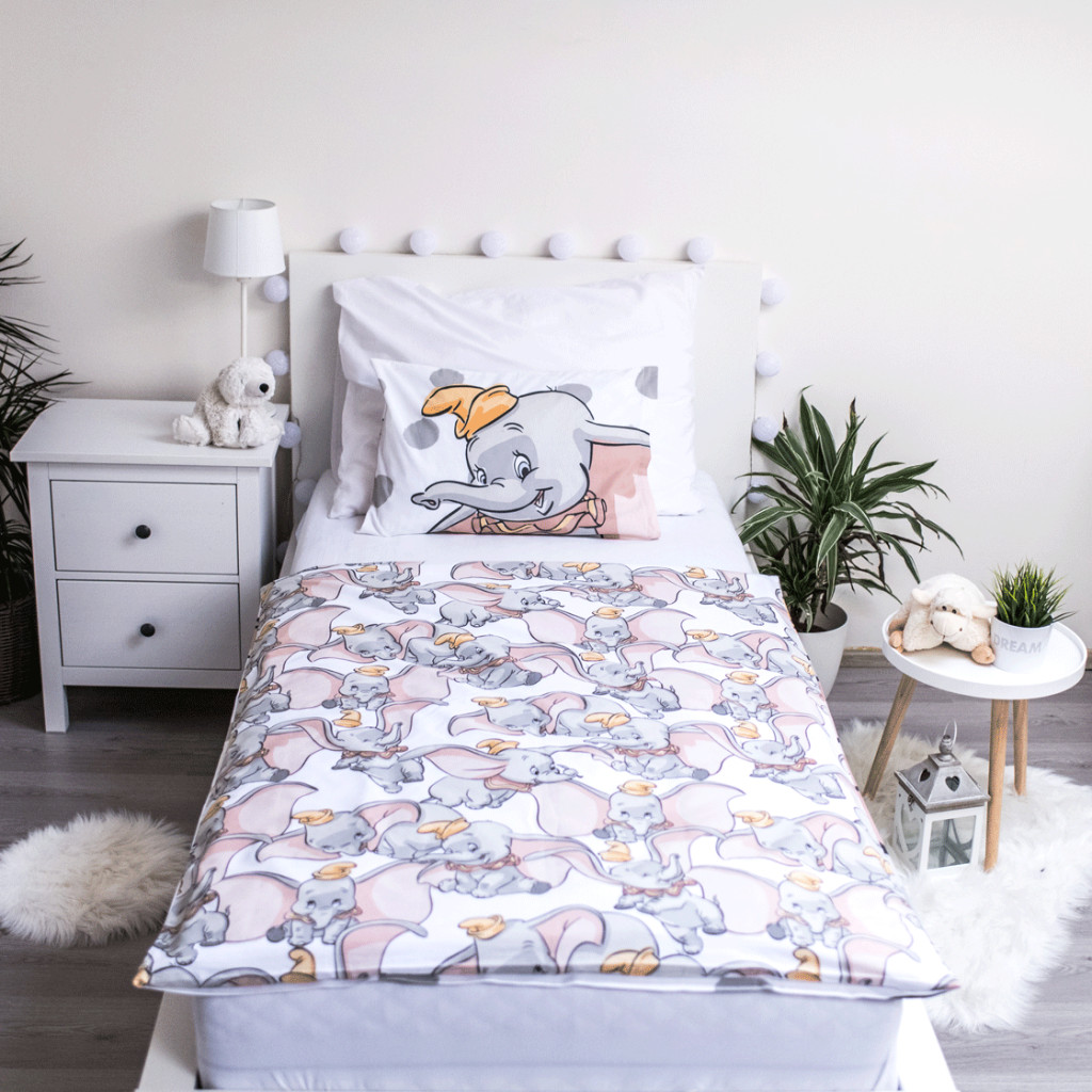 Disney Dumbo Dots Kinderbettwäsche 100×135cm, 40×60 cm