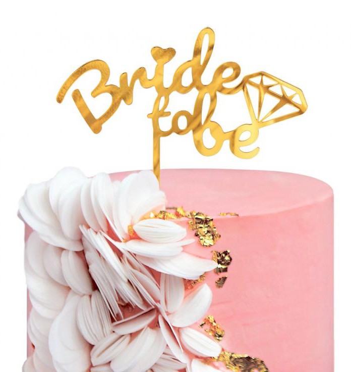 Hochzeit Bride to be Junggesellinnenabschied Kuchen Dekoration 16x15cm