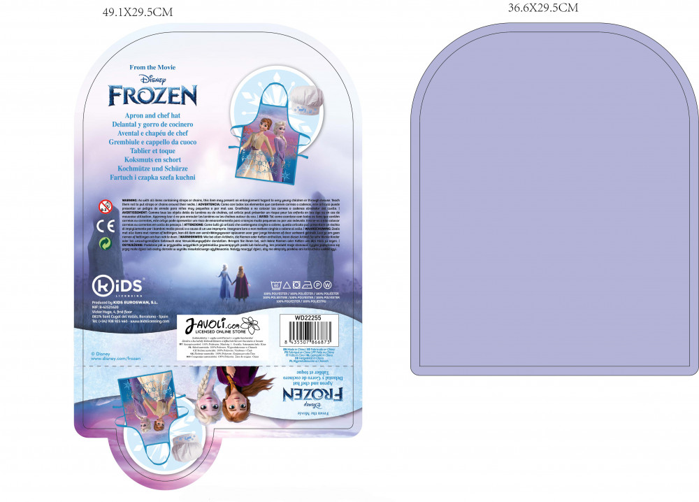 Disney Eiskönigin Wind  Kinder Schürze 2-teiliges Set