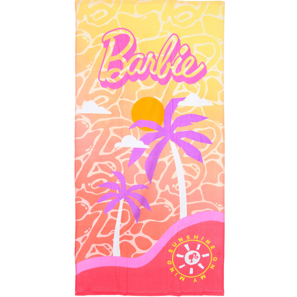 Barbie Palm Badetuch, Strandtuch 70x140cm