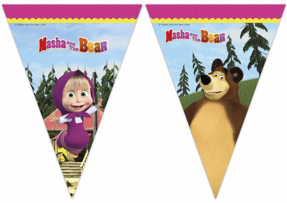 Mascha und der Bär Forest Wimpelkette 2,3 m