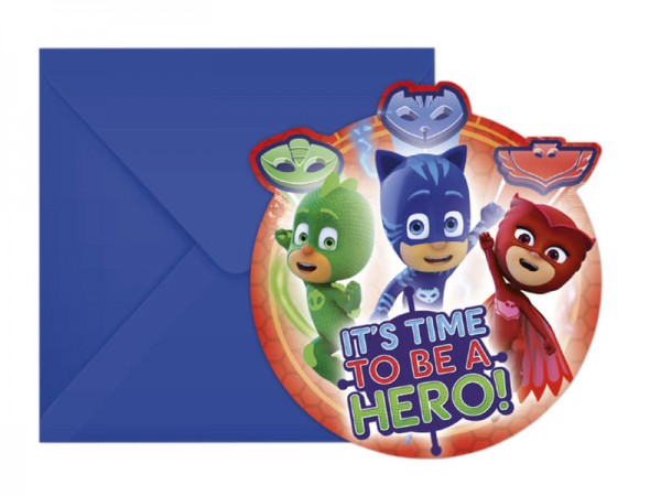Geburtstagseinladungen PJ Masks Einladungskarten Kindergeburtstag