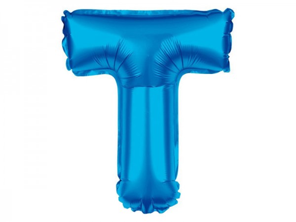 Folienballon Buchstabe T blau Buchstabenballon