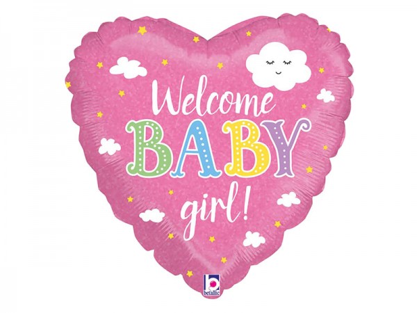 Folienballon Baby Girl rosa Baby Shower