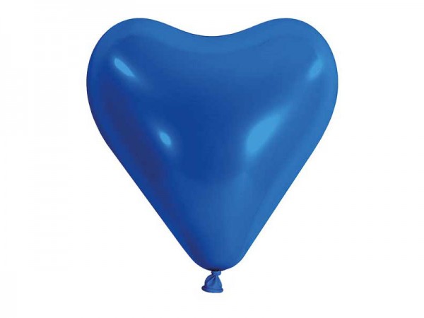 Herzballons blau 10 Stk.