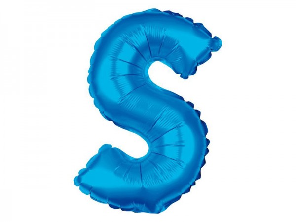 Folienballon Buchstabe S blau Buchstabenballon