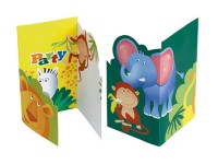 Geburtstagseinladungen Dschungeltiere Einladungskarten Safari Kindergeburtstag