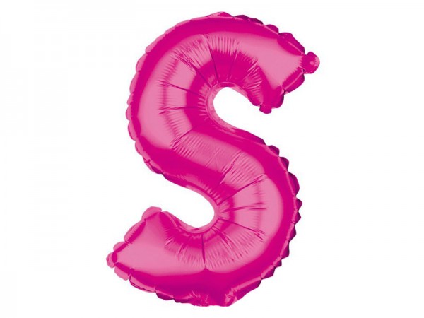 Folienballon Buchstabe S pink Buchstabenballon