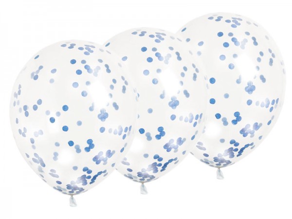Konfettiballons blau Konfettiluftballons