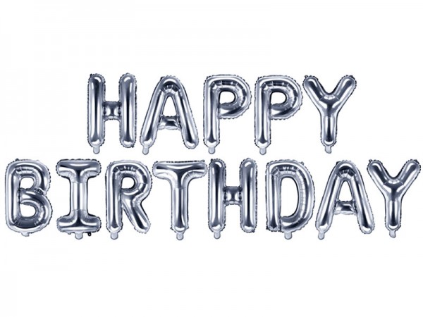 Happy Birthday Schriftzug aus Folienballons