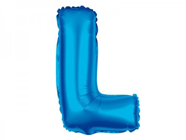 Folienballon Buchstabe L blau Buchstabenballon
