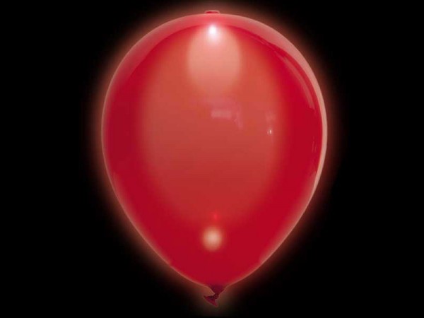 LED Luftballons rot 5 Stk.