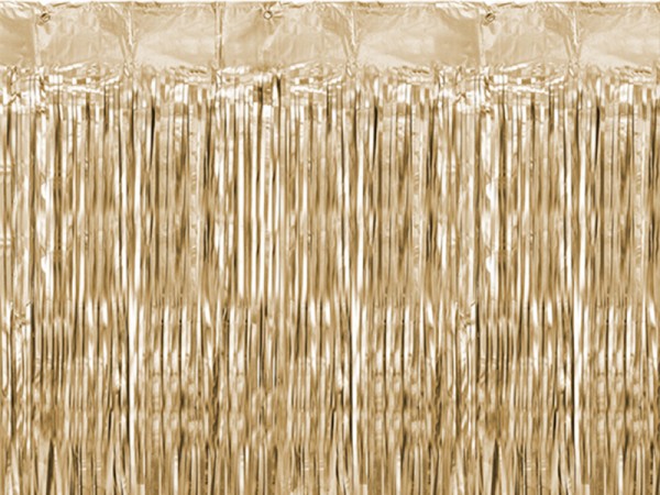 Lametta Vorhang gold matt Glittervorhang