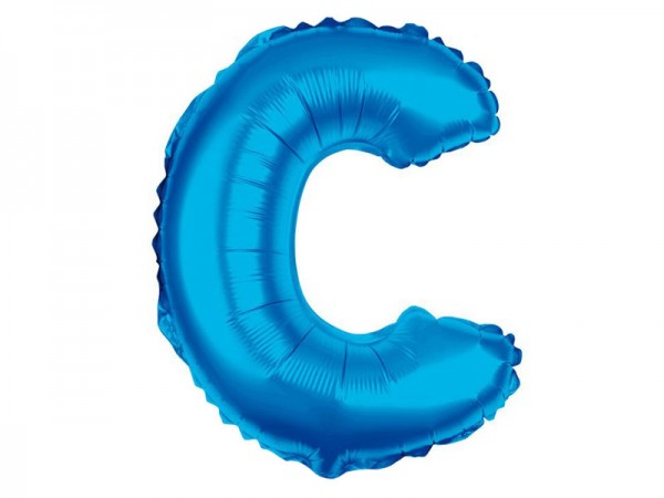 Folienballon Buchstabe C blau Buchstabenballon
