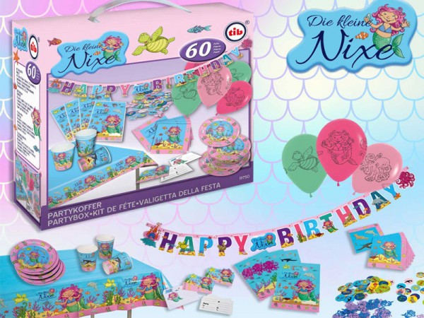 Geburtstagsdeko Set Meerjungfrau Partydeko Set für Kindergeburtstag