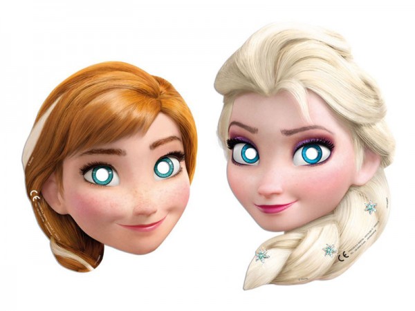 Masken Frozen Die Eiskönigin Partymasken Anna und Elsa
