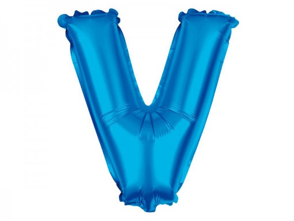Folienballon Buchstabe V blau Buchstabenballon